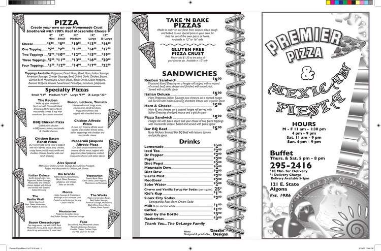 Premier Pizza - Algona, IA