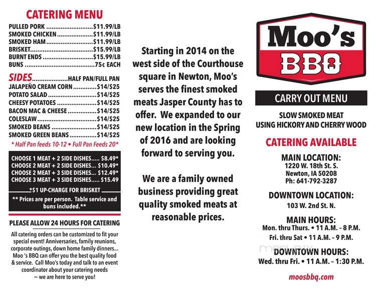 Moo's BBQ - Newton, IA