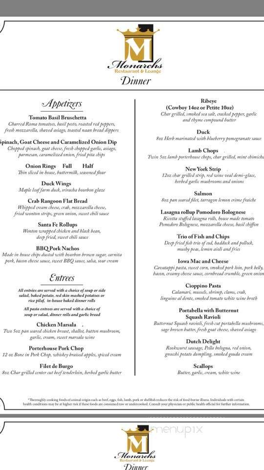 Monarchs Restaurant & Lounge - Pella, IA