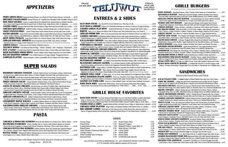 Teluwut Grille House & Pub - Osage, IA