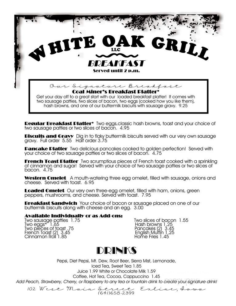 White Oak Grill - Exline, IA