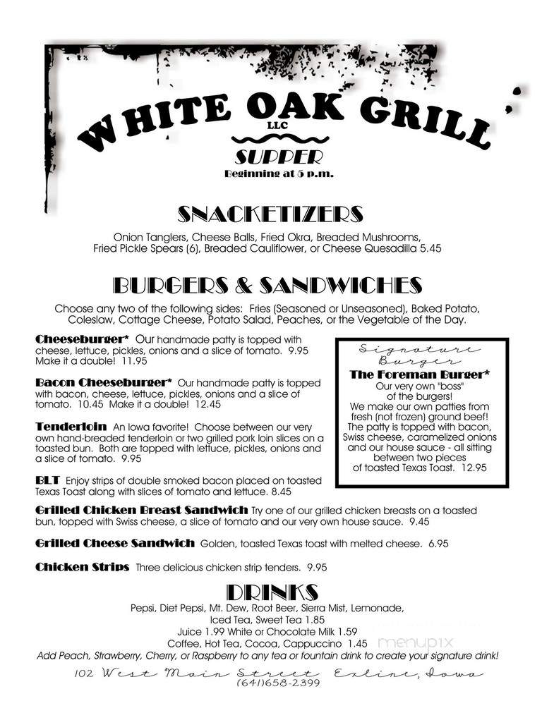 White Oak Grill - Exline, IA