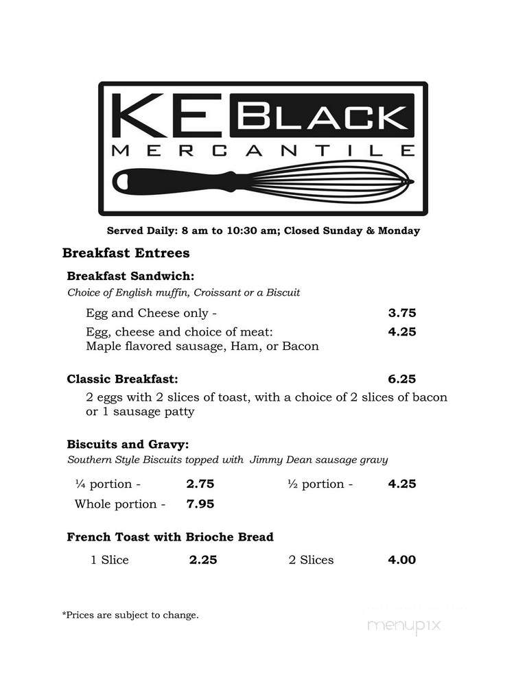 KE Black Mercantile - Dysart, IA