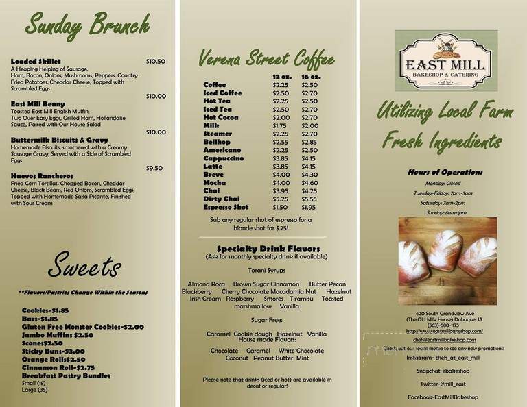 East Mill Bakeshop & Catering - Dubuque, IA