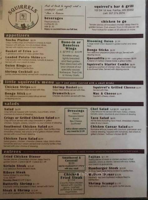 Squirrels Bar & Grill - Fairfax, MN