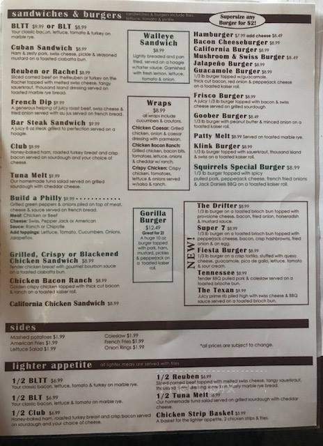 Squirrels Bar & Grill - Fairfax, MN