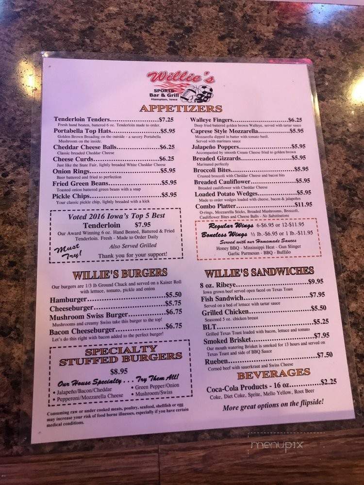 Willies Sport Bar Incorporated - Hampton, IA