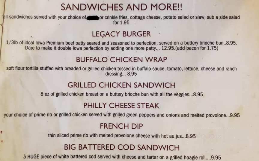 Legacy's Bar & Grill - Jesup, IA