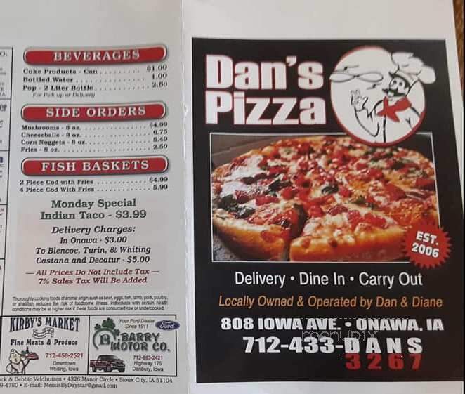 Dan's Pizza - Onawa, IA