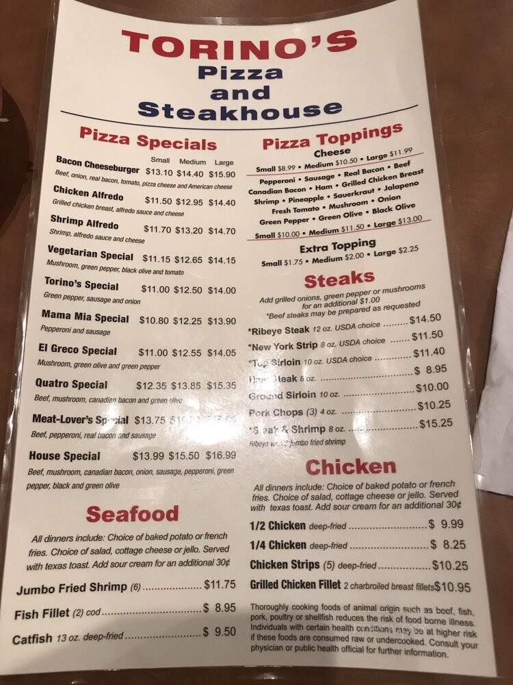 Torino Pizza & Steakhouse - Fairfield, IA