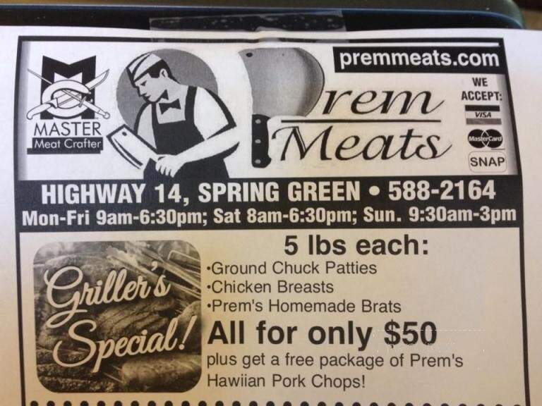 Prem Meats & Catering - Spring Green, WI