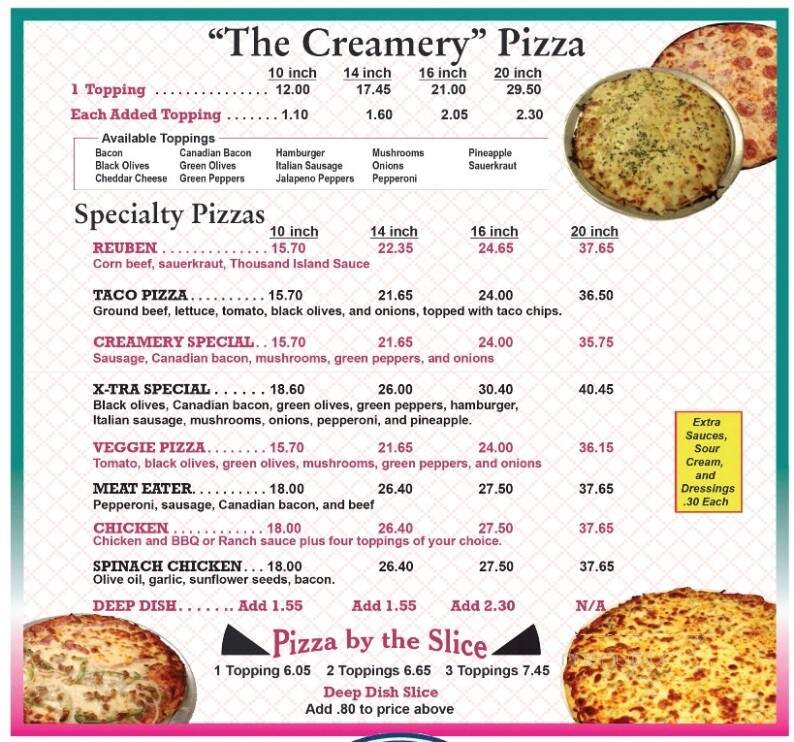 Creamery Pizza & Ice Cream - Rushford, MN