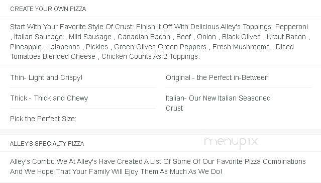 Alley's Pizza - Nevada, IA