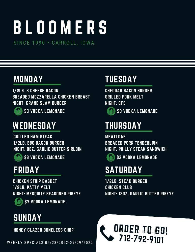 Bloomers Bar & Grill - Carroll, IA