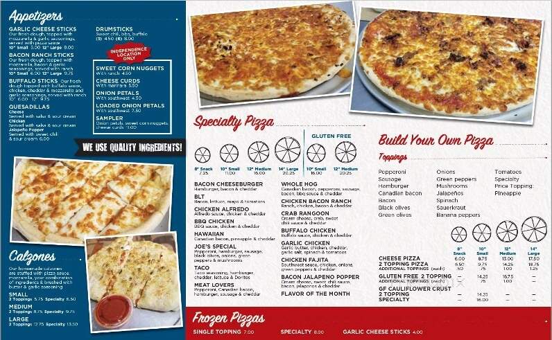 Joe's Pizza - Independence, IA