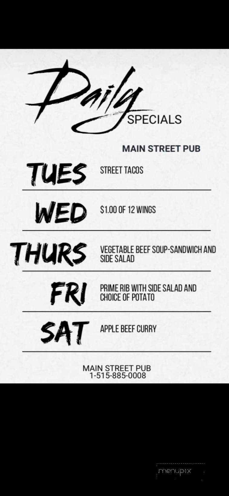 Main Street Pub & Grill - Bancroft, IA