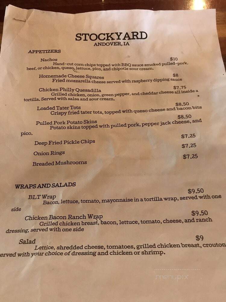 The Stockyard Bar and Grill - Andover, IA