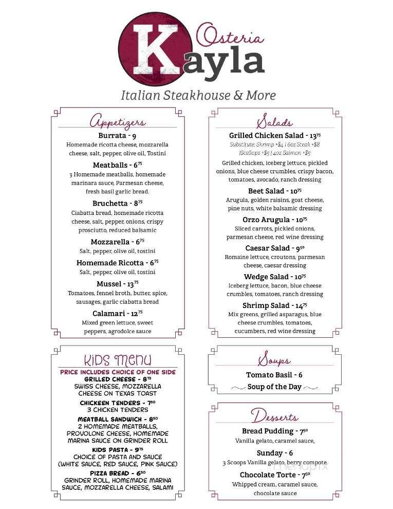 Osteria Kayla - Fremont, NE